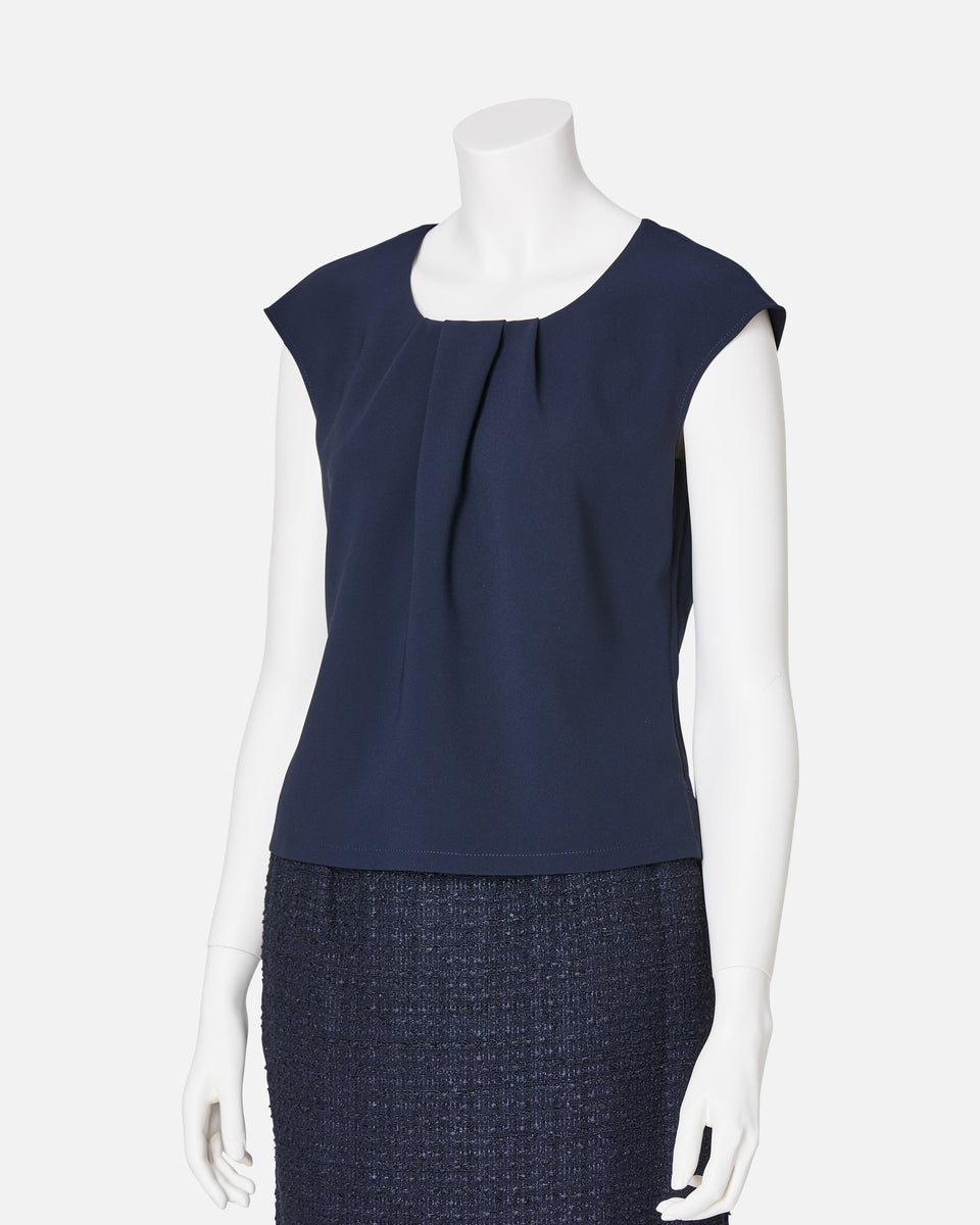 miss ashida - タックブラウス / Pleat-Neck Blouse | ONLINE STORE