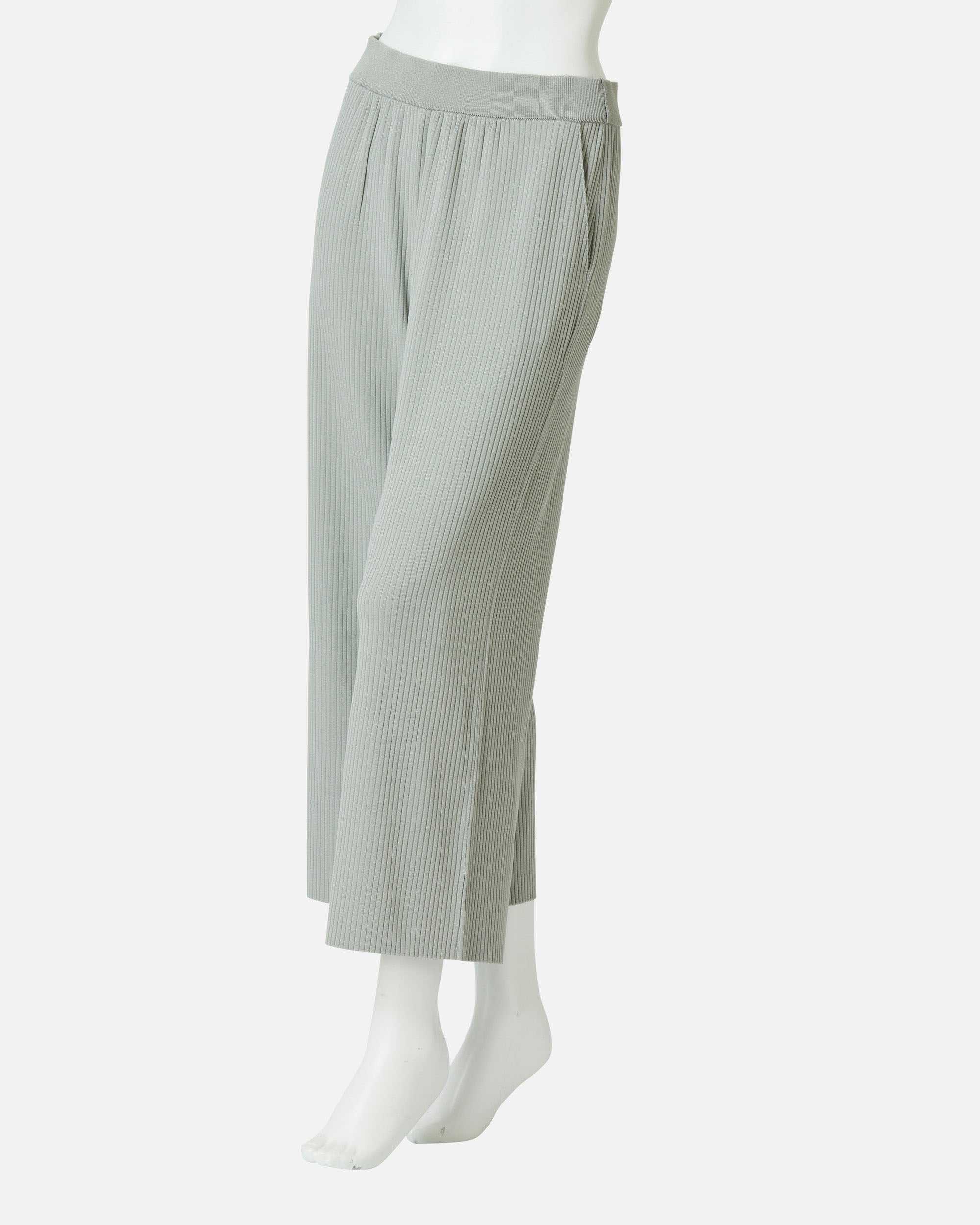 レーヨンストレッチニットワイドパンツ