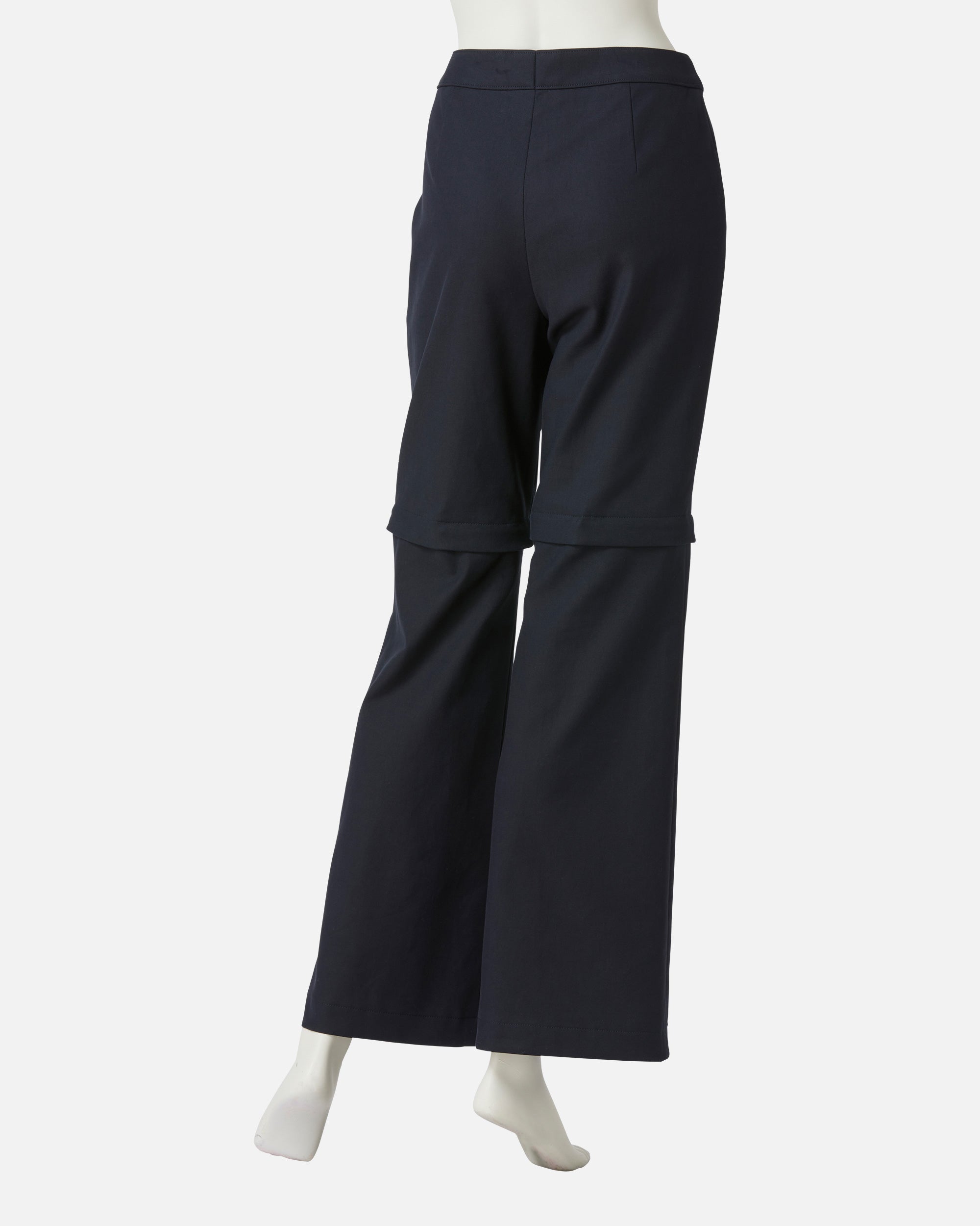 Stretch cotton gabardine 2way pants