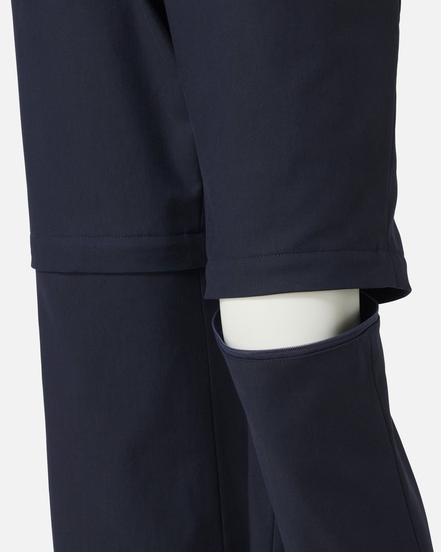 Stretch cotton gabardine 2way pants