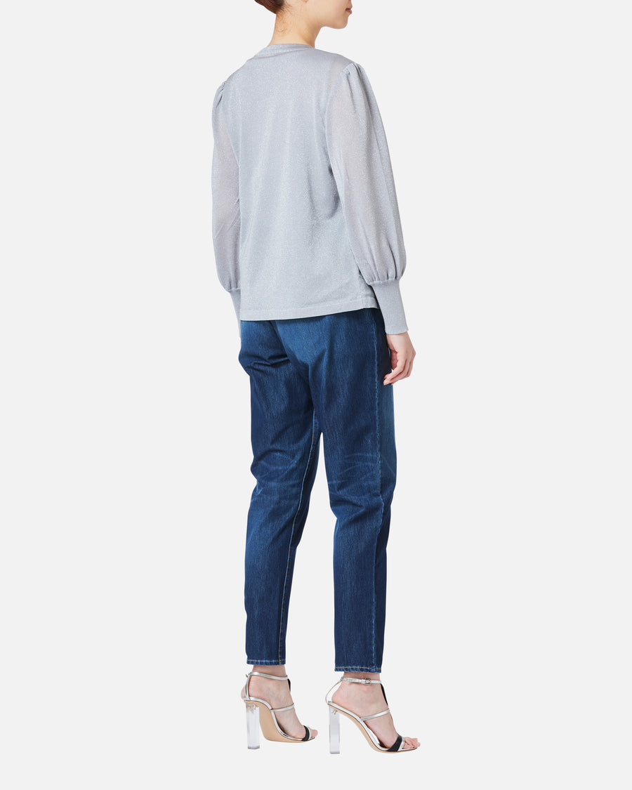 Lamé knit cardigan