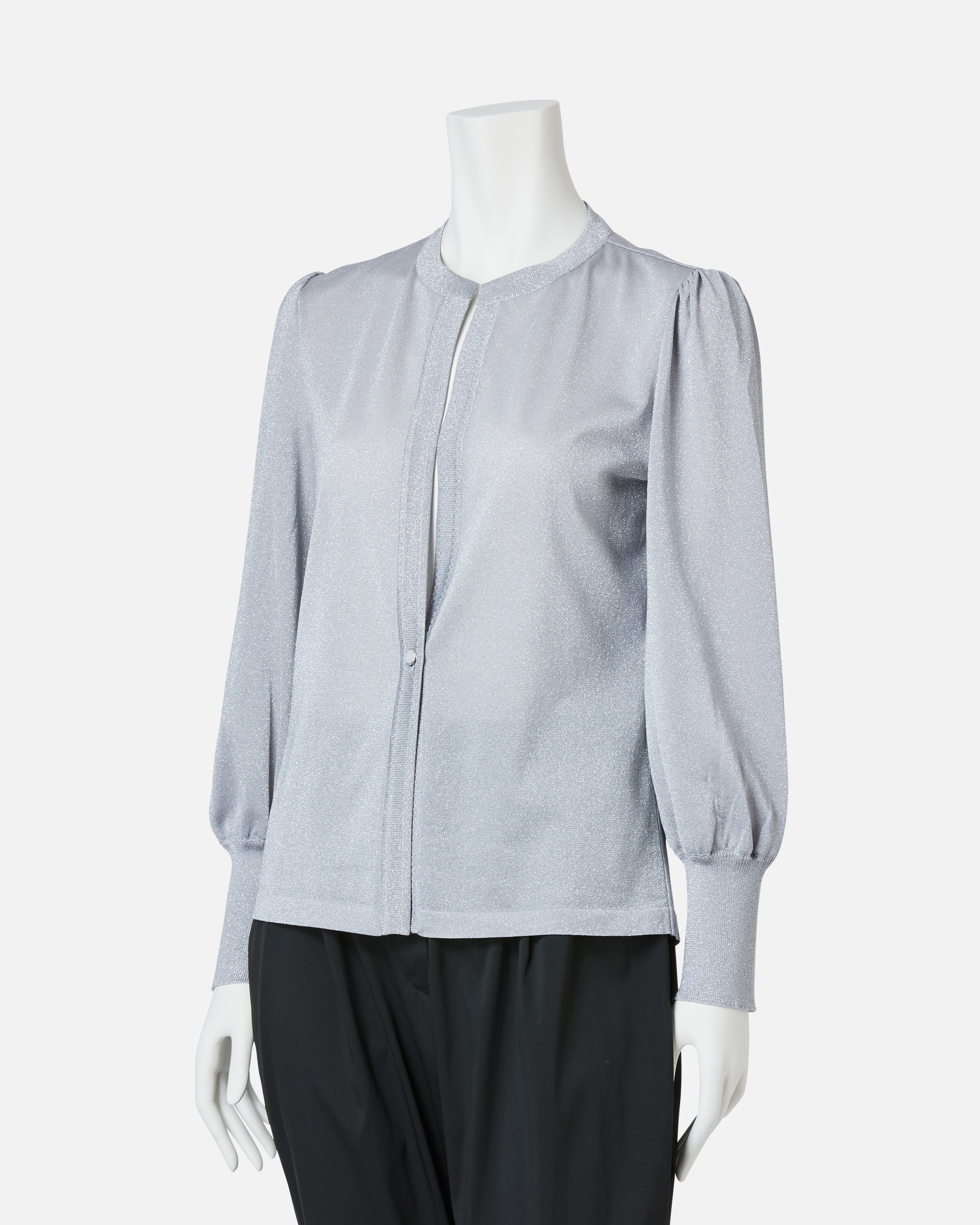 Lamé knit cardigan