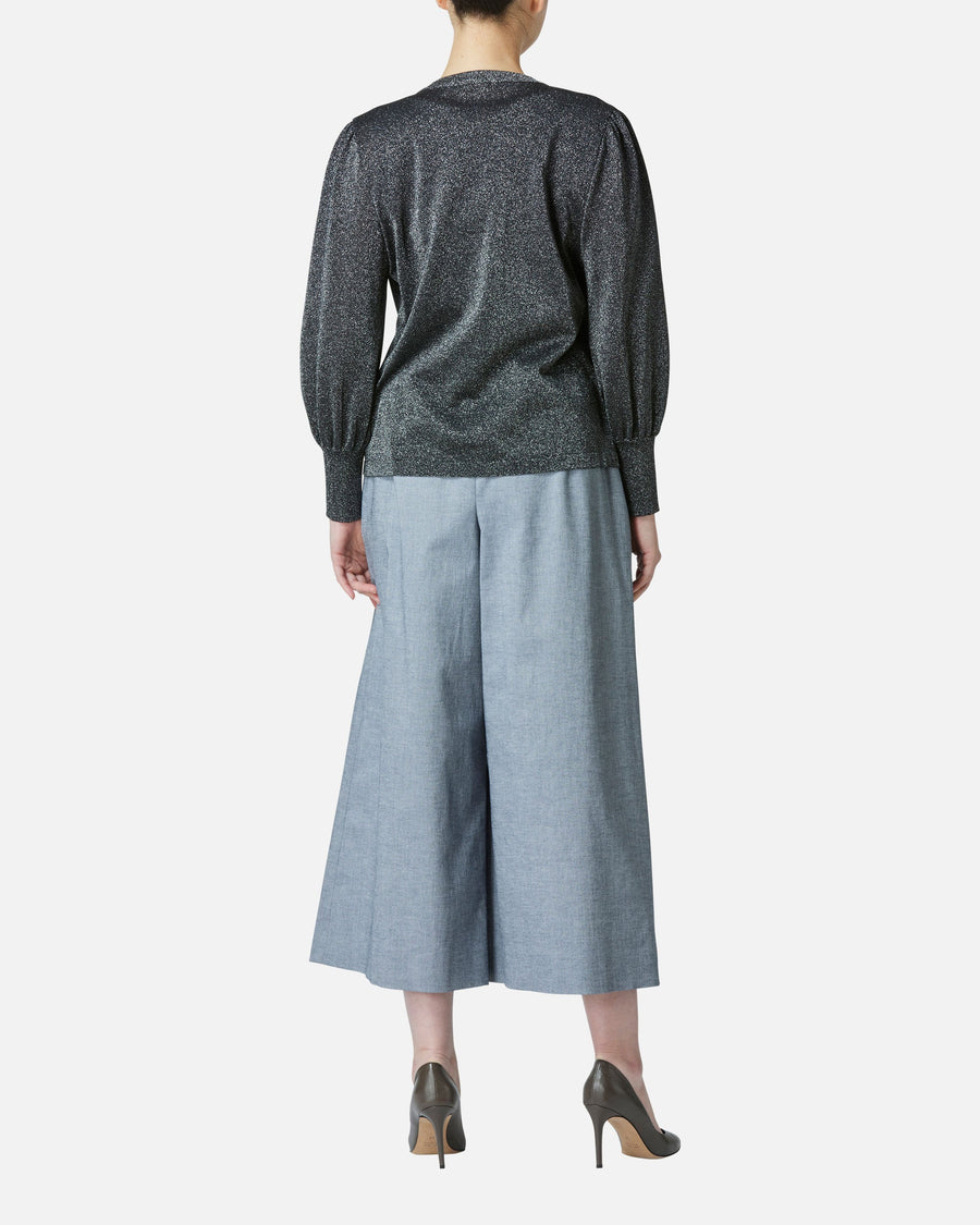 Lamé knit cardigan