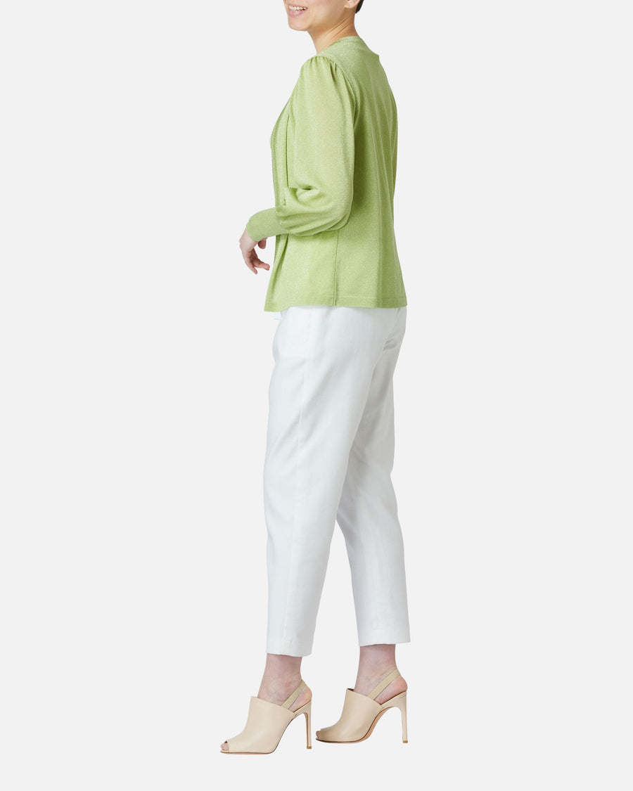 Lamé knit cardigan