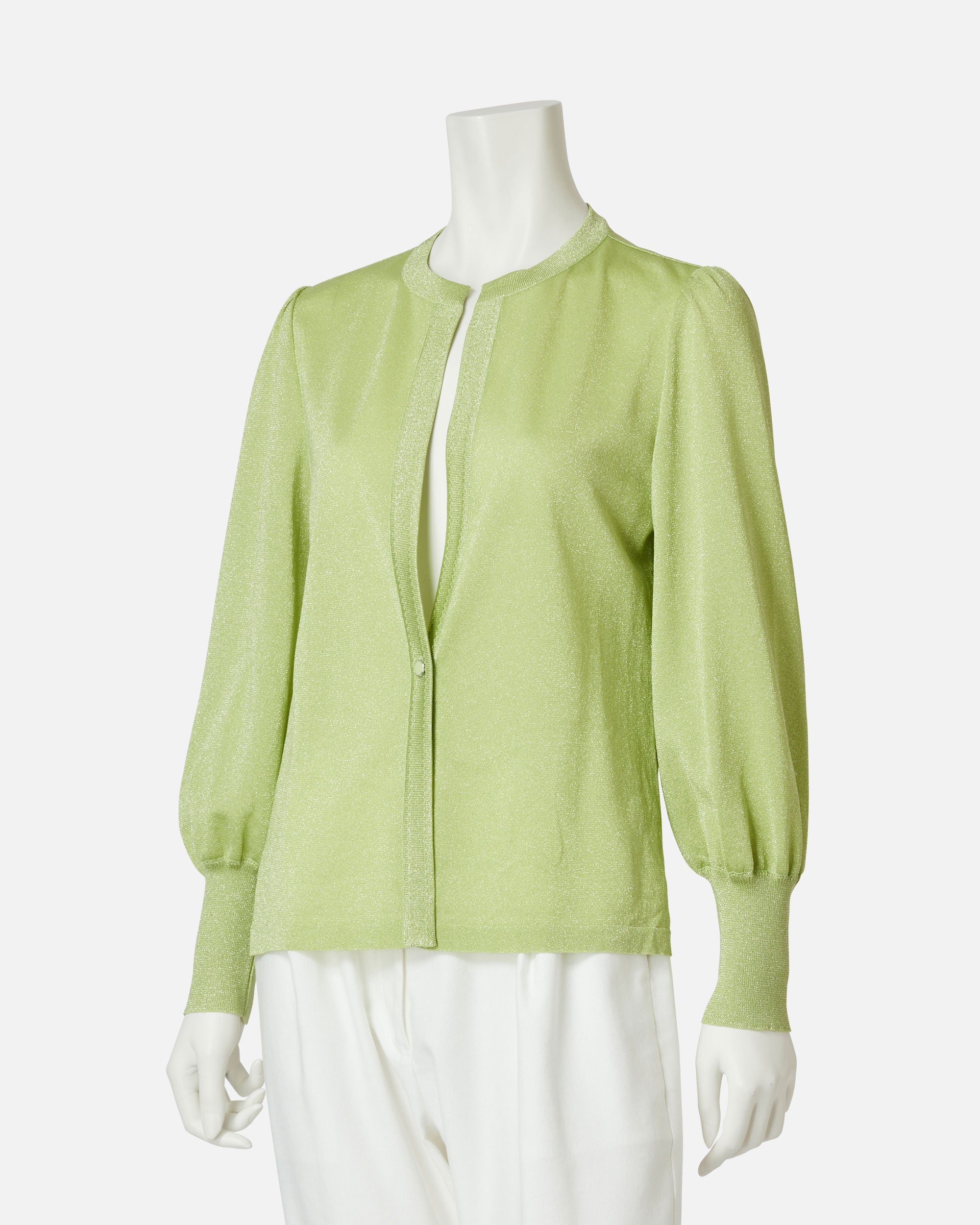 Lamé knit cardigan