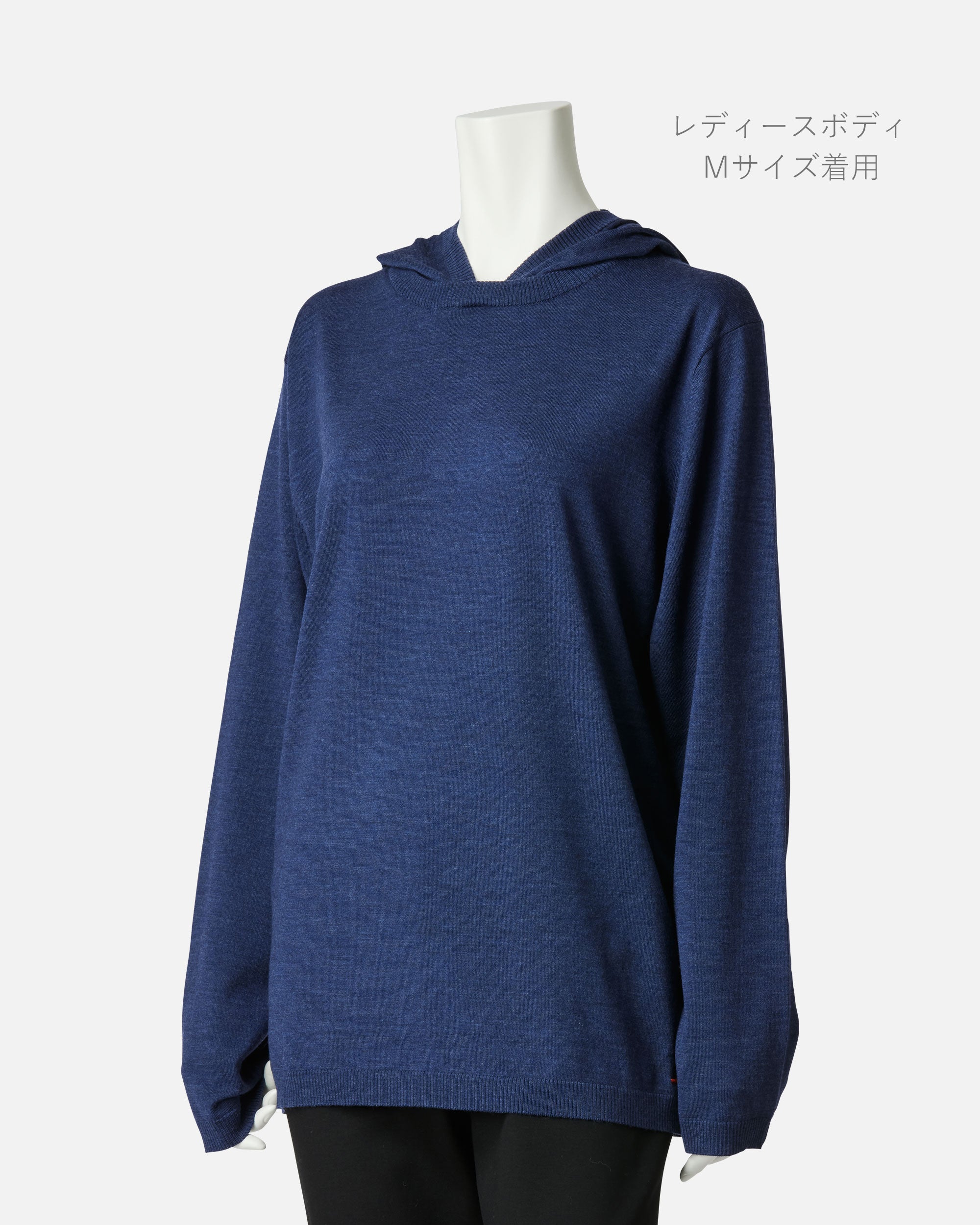 ウールフーデッドニット